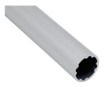 10D-28R-0 MODULAR SOLUTION D28 EXTRUDED PROFILE<BR>28MM OD SMOOTH FRAME WITH INTERNAL MOUNT 4M LONG